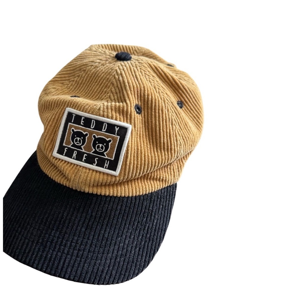 Teddy Fresh Corduroy Cap in Mustard Yellow & Black